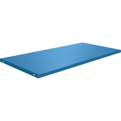 &eacute;tabli avec armoire - Tablettes, 58 3/4" x Capacit&eacute; de 300 lb, Acier, Bleu Sécurité Médic