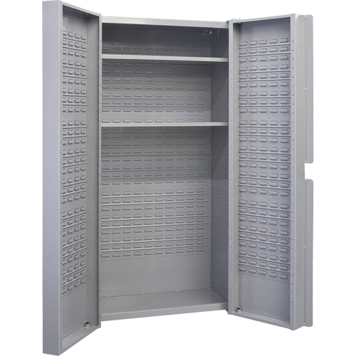 Deep Door Combination Cabinet, 38" W x 24" D x 72" H, Grey Sécurité Médic