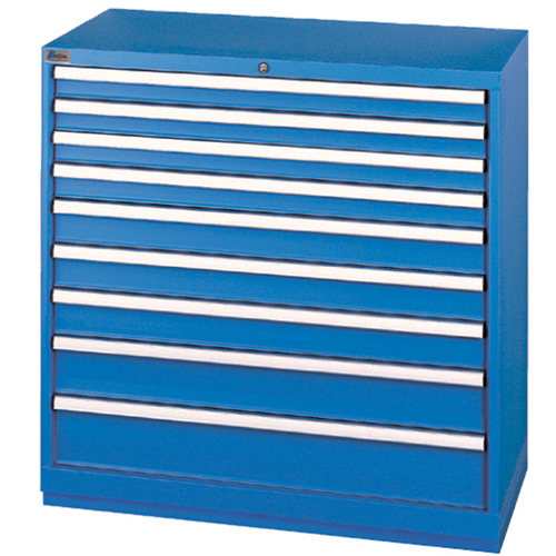 Armoires de rangement avec tiroirs, 9 tiroirs, 40-1/4" la x 22-1/2" p x 41-3/4" h, Bleu brillant Sécurité Médic