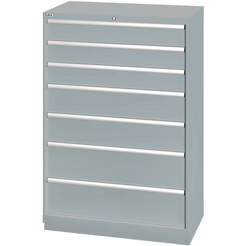 Drawer Cabinets, 7 Drawers, 40-1/4" W x 22-1/2" D x 59-1/2" H, Grey Sécurité Médic