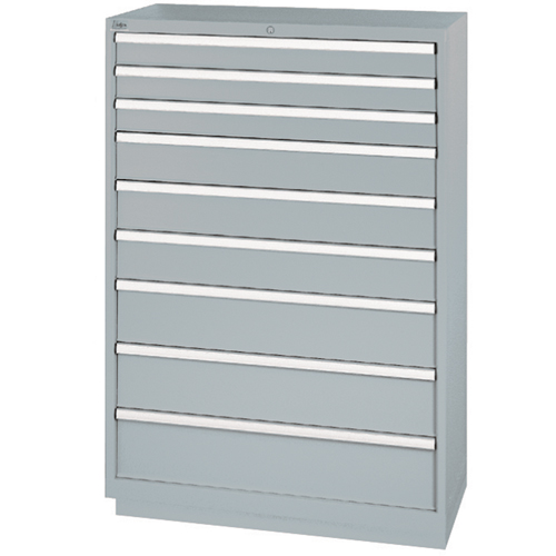 Drawer Cabinets, 9 Drawers, 40-1/4" W x 22-1/2" D x 59-1/2" H, Grey Sécurité Médic