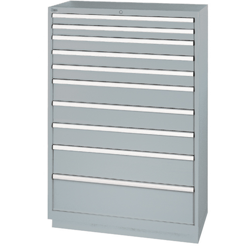Armoires de rangement avec tiroirs, 10 tiroirs, 40-1/4" la x 22-1/2" p x 59-1/2" h, Gris Sécurité Médic