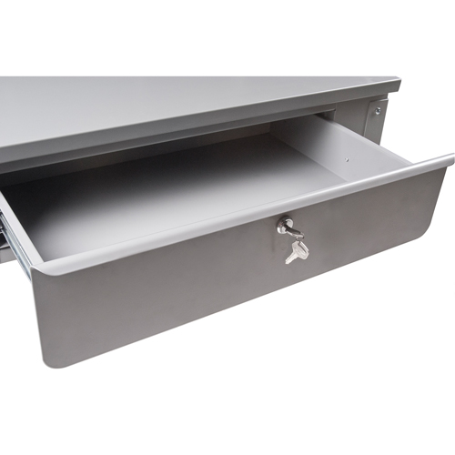 Wall-Mounted Shop Desk, 34-1/2" W x 28" D x 31" H, Grey Sécurité Médic