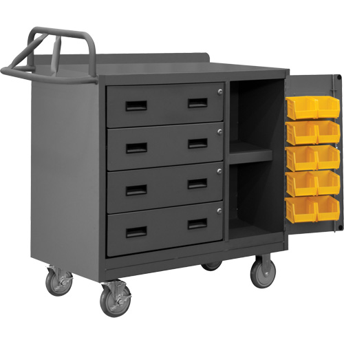 Armoire d'&eacute;tabli mobile avec bacs, Acier Surface Sécurité Médic