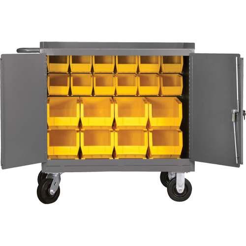 Armoire d'&eacute;tabli mobile avec bacs, Acier Surface Sécurité Médic