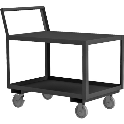 Low Deck Service Truck, 2 Tiers, 30-1/4" W x 63" D x 37-1/2" H, 1200 lbs. Cap. Sécurité Médic