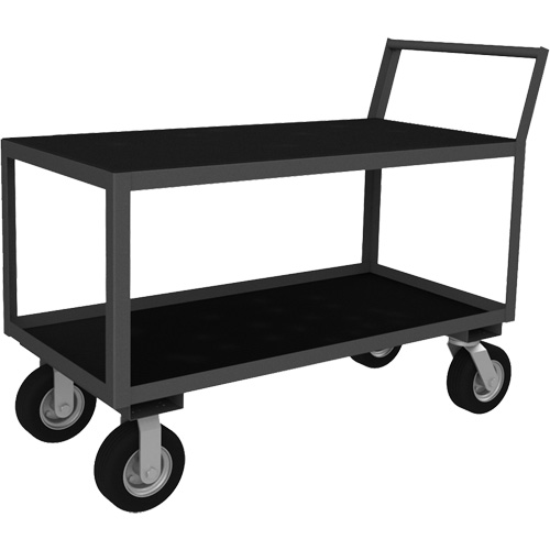 Low Profile Instrument Cart, 2 Tiers, 24-1/4" W x 39" D x 40-15/16" H, 1200 lbs. Cap. Sécurité Médic