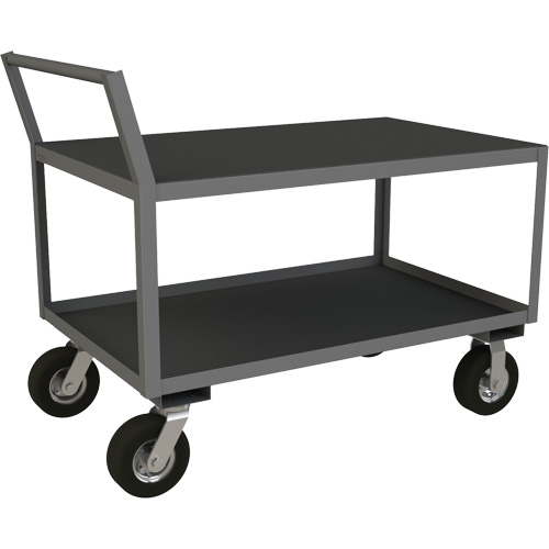 Low Profile Instrument Cart, 2 Tiers, 24-1/4" W x 51" D x 40-15/16" H, 1200 lbs. Cap. Sécurité Médic