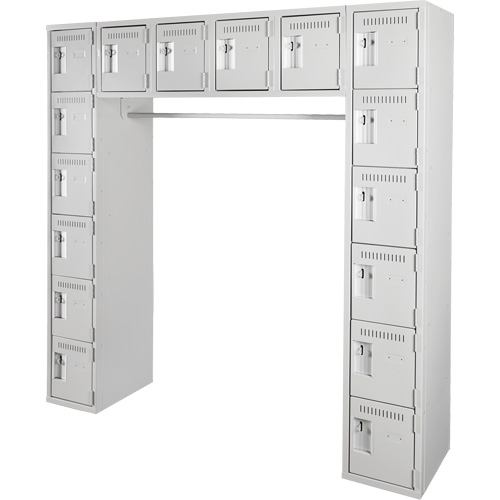 Assembled Archettes Clean Line Economy Lockers, 16 -tier, Bank of 3, 18" x 72" x 12", Steel Sécurité Médic
