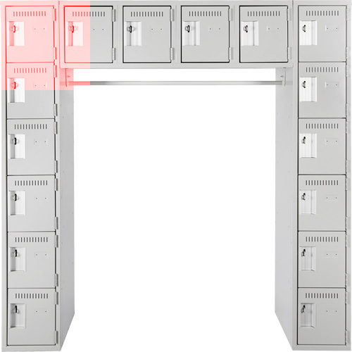Assembled Archettes Clean Line Economy Lockers, 16 -tier, Bank of 3, 18" x 72" x 12", Steel Sécurité Médic