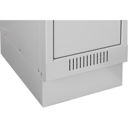Clean Line Lockerette, 6 -tier, Bank of 4, 48" x 18" x 82", Steel, Charcoal, Rivet (Assembled) Sécurité Médic
