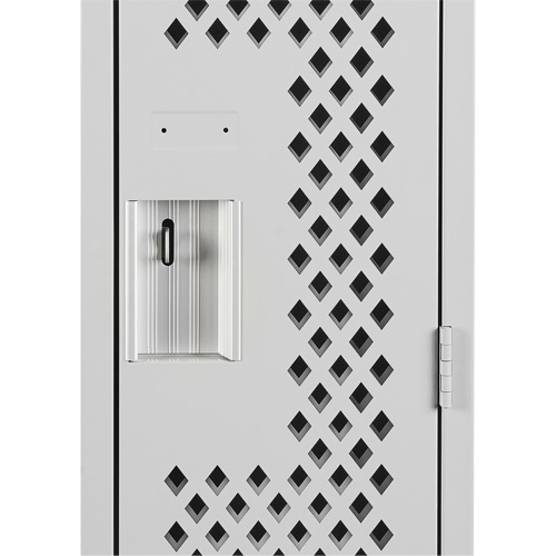 Clean Line Lockers, 12" x 12" x 72", Steel, Grey, Rivet (Assembled), Perforated Sécurité Médic