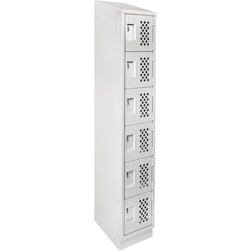 Clean-Line Perforated Lockerette, 6 -tier, 12" x 72" x 12", Steel Sécurité Médic