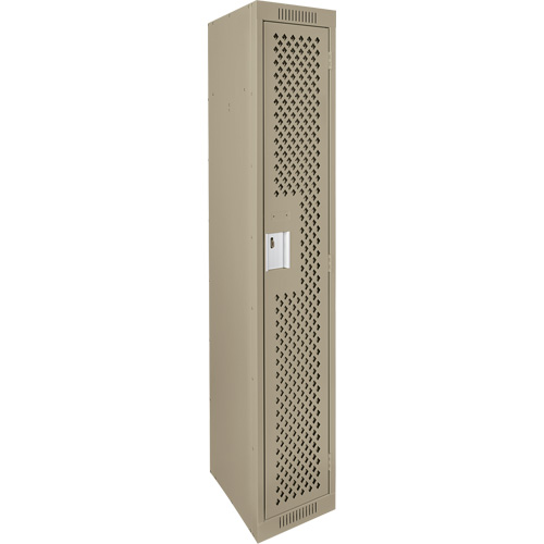 Casiers Clean Line, 12" x 12" x 72", Acier, Beige, Rivet (assembl&eacute;), Perfor&eacute; Sécurité Médic