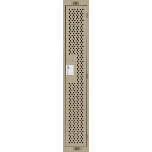 Casiers Clean Line, 12" x 12" x 72", Acier, Beige, Rivet (assembl&eacute;), Perfor&eacute; Sécurité Médic