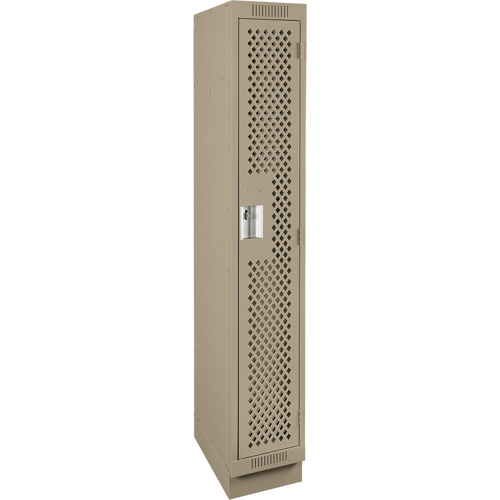 Casiers Clean Line, 12" x 18" x 76", Acier, Beige, Rivet (assembl&eacute;), Perfor&eacute; Sécurité Médic