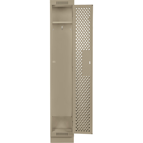 Casiers Clean Line, 12" x 18" x 76", Acier, Beige, Rivet (assembl&eacute;), Perfor&eacute; Sécurité Médic