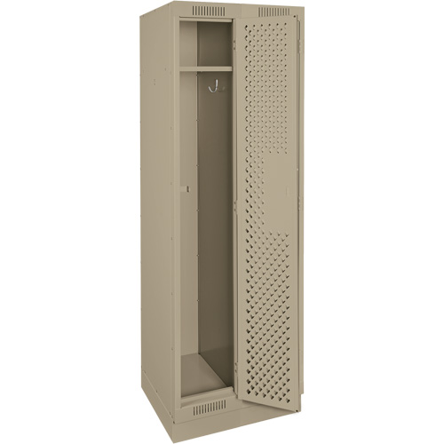 Casiers Clean Line, Bloc de 2, 24" x 18" x 76", Acier, Beige, Rivet (assembl&eacute;), Perfor&eacute; Sécurité Médic