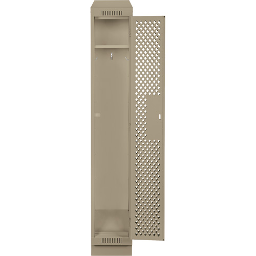 Casiers Clean Line, 12" x 12" x 82", Acier, Beige, Rivet (assembl&eacute;), Perfor&eacute; Sécurité Médic