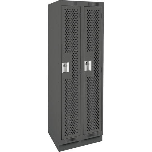 Casiers Clean Line, Bloc de 2, 24" x 12" x 76", Acier, Charbon, Rivet (assembl&eacute;), Perfor&eacute; Sécurité Médic