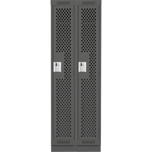 Casiers Clean Line, Bloc de 2, 24" x 12" x 76", Acier, Charbon, Rivet (assembl&eacute;), Perfor&eacute; Sécurité Médic