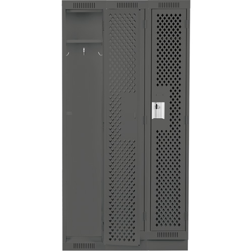 Casiers Clean Line, Bloc de 3, 36" x 18" x 76", Acier, Charbon, Rivet (assembl&eacute;), Perfor&eacute; Sécurité Médic