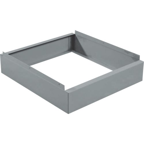 Clean Line Economy Lockers Recessed Base, 4 Banks, 4" H x 48" W x 18" D, Grey, Steel Sécurité Médic