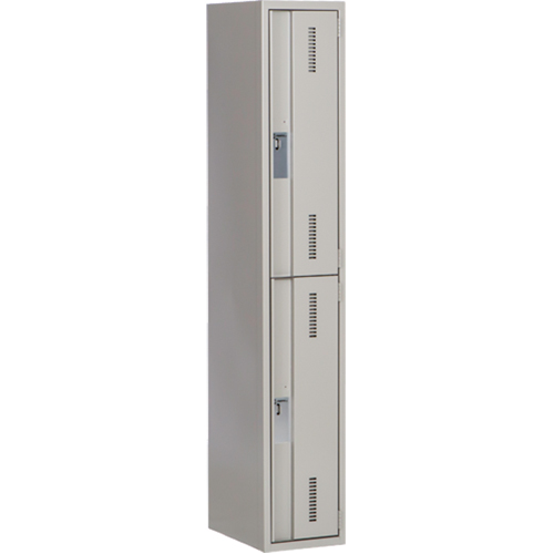 Concorde Heavy-Duty Lockers, 2 -tier, 12" x 18" x 72", Steel, Grey, Welded (Assembled) Sécurité Médic