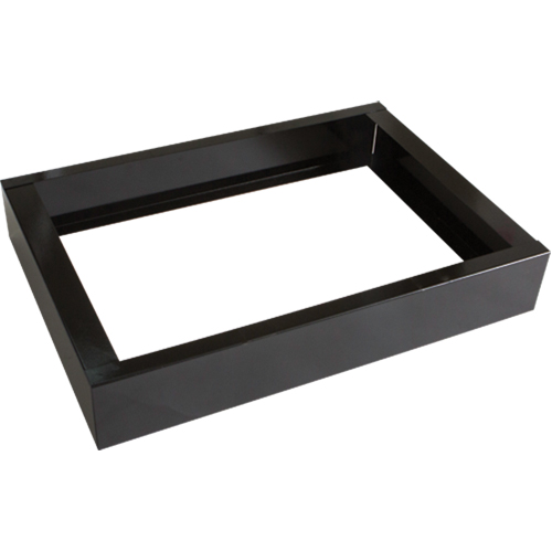 Base encastr&eacute;e pour casiers robustes enti&egrave;rement soud&eacute;e Concorde, 2 Blocs, 4" lo x 24" la x 17" p, Noir, Acier Sécurité Médic