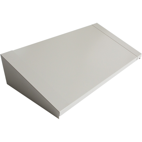 Dessus inclin&eacute; pour casiers robustes enti&egrave;rement soud&eacute; Concorde, Bloc de 3, 18" p x 36" la x 6" ha, Gris, Acier Sécurité Médic