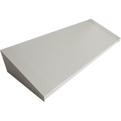 Dessus inclin&eacute; pour casiers robustes enti&egrave;rement soud&eacute; Concorde, Bloc de 4, 18" p x 48" la x 6" ha, Gris, Acier Sécurité Médic