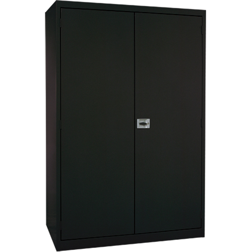 Deep Hi-Boy Storage Cabinet, Steel, 4 Shelves, 72" H x 36" W x 24" D, Black Sécurité Médic