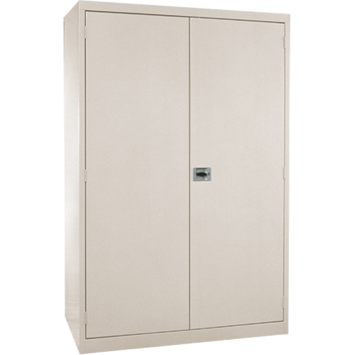 Deep Hi-Boy Storage Cabinet, Steel, 4 Shelves, 72" H x 36" W x 24" D, Beige Sécurité Médic