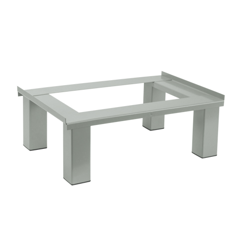 Base sur pied, 2 Blocs, 6" lo x 24" la x 18" p, Gris, Acier Sécurité Médic