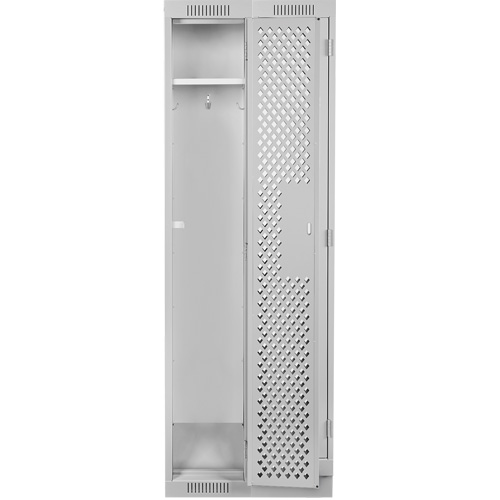 Casiers Clean Line, Bloc de 2, 24" x 12" x 76", Acier, Gris, Rivet (assembl&eacute;), Perfor&eacute; Sécurité Médic