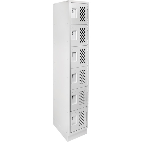 Clean-Line Perforated Lockerette, 6 -tier, 12" x 72" x 12", Steel Sécurité Médic