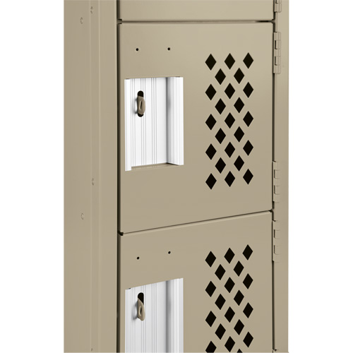 Clean-Line Perforated Lockerette, 6 -tier, 12" x 72" x 12", Steel Sécurité Médic