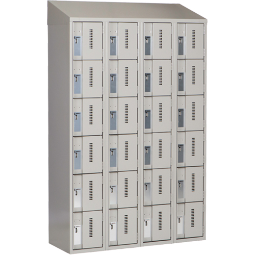 Casiers robustes Concorde, 6 niveaux, Bloc de 4, 48" x 18" x 78", Acier, Gris, Soud&eacute; (assembl&eacute;) Sécurité Médic