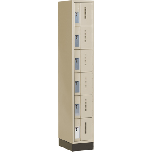 Casiers robustes Concorde, 6 niveaux, 12" x 18" x 76", Acier, Beige, Soud&eacute; (assembl&eacute;) Sécurité Médic