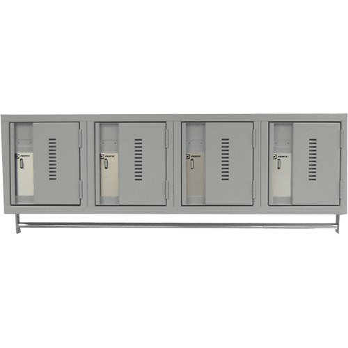 Wall Hung Lockers - Heavy Duty, Bank of 4, 18" x 12" x 12", Steel Sécurité Médic