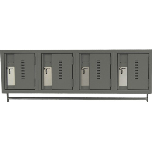 Wall Hung Lockers - Heavy Duty, Bank of 4, 18" x 12" x 12", Steel Sécurité Médic