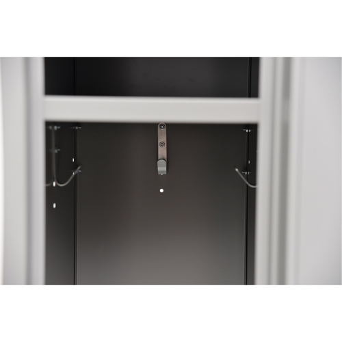 Lockers, Bank of 3, 36" x 18" x 72", Steel, Grey, Knocked Down Sécurité Médic