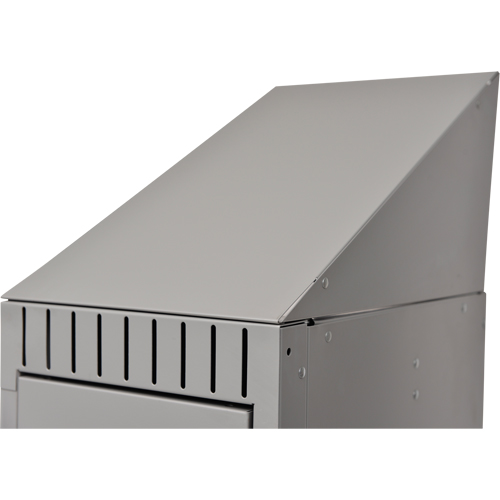 Slope Top, 1 Bank, 18" D x 12" W x 10" H, Grey, Steel Sécurité Médic
