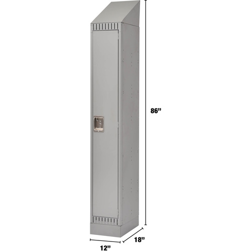 Lockers, 12" x 18" x 86", Steel, Grey, Knocked Down Sécurité Médic