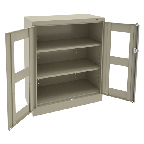 C-Thru Counter High Cabinet, Steel, 2 Shelves, 42" H x 36" W x 18" D Sécurité Médic