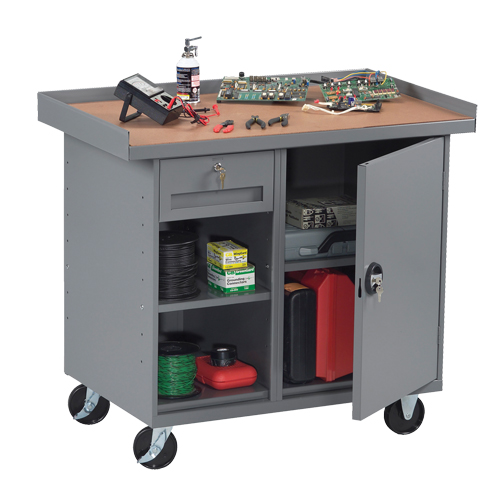 Mobile Workbench Cabinet, Laminate Surface Sécurité Médic