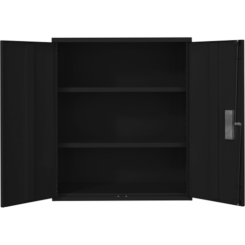 Armoire de rangement Lo-Boy, Acier, 2 Tablettes, 42" h x 36" la x 18" P, Noir Sécurité Médic