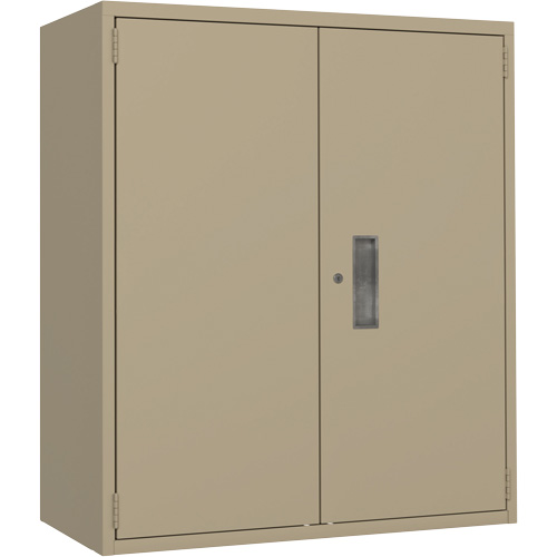 Armoire de rangement Lo-Boy, Acier, 2 Tablettes, 40" h x 36" la x 18" P, Beige Sécurité Médic