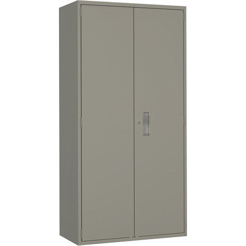 Armoire de rangement Hi-Boy, Acier, 4 Tablettes, 72" h x 36" la x 18" P, Gris Sécurité Médic