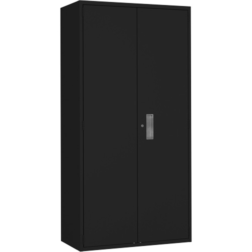 Armoire de rangement Hi-Boy, Acier, 4 Tablettes, 72" h x 36" la x 18" P, Noir Sécurité Médic
